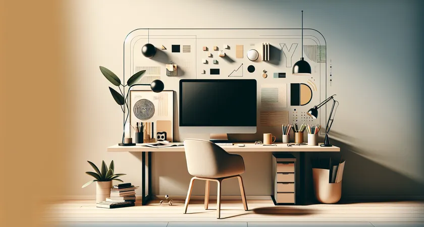 Un bureau moderne avec un ordinateur