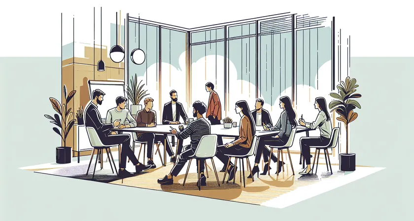 Des personnes en réunion dans un espace de coworking
