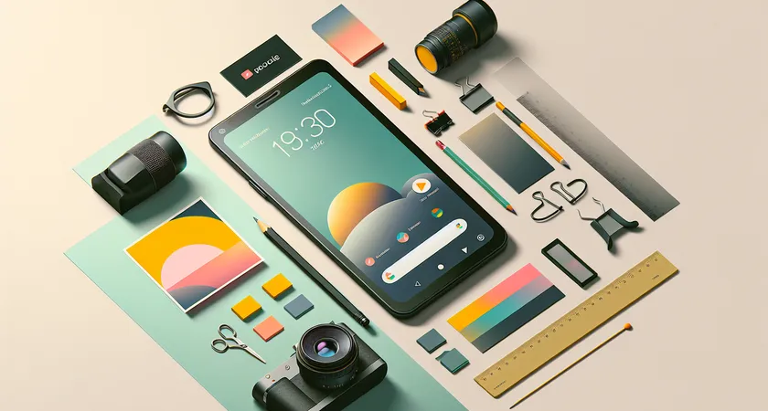 Un smartphone sur une table