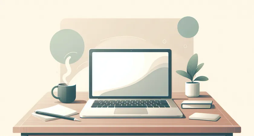 Un ordinateur portable sur un bureau