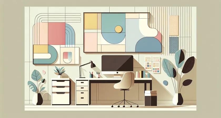 Un bureau moderne avec un ordinateur