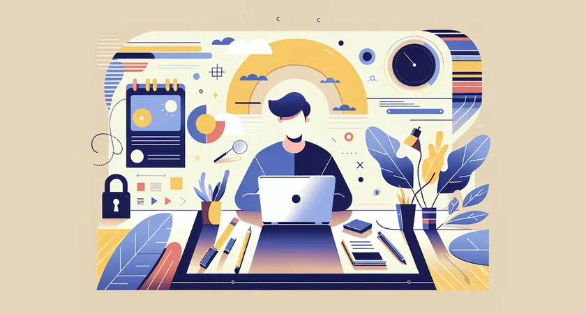 Un ordinateur portable sur un bureau