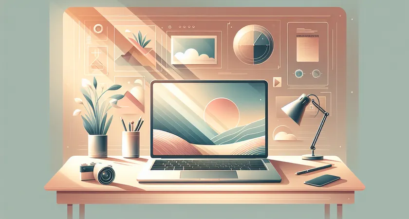 Un ordinateur portable sur un bureau