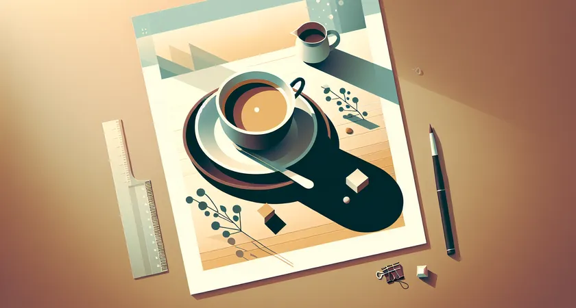 Un café sur un bureau