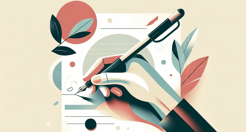 Une main tenant un stylo