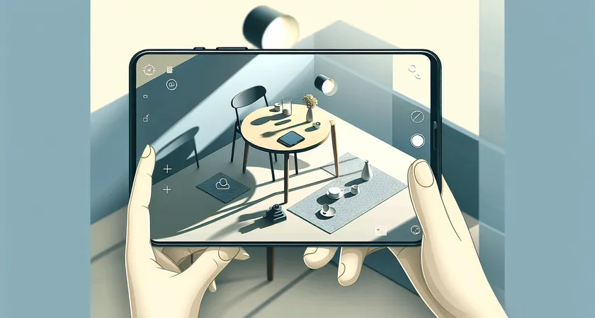 Un smartphone sur une table