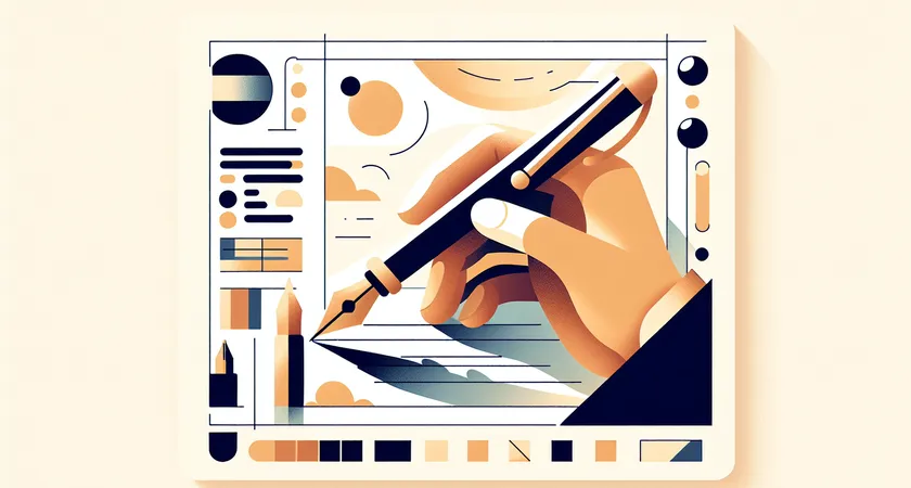 Une main tenant un stylo