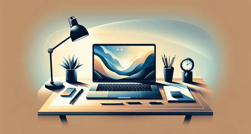 Un ordinateur portable sur un bureau