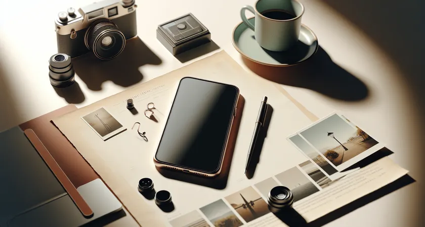 Un smartphone sur une table