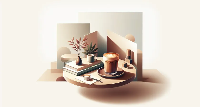Un café sur un bureau