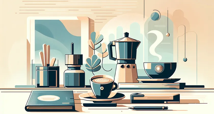 Un café sur un bureau