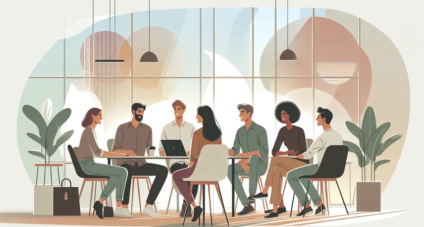 Des personnes en réunion dans un espace de coworking