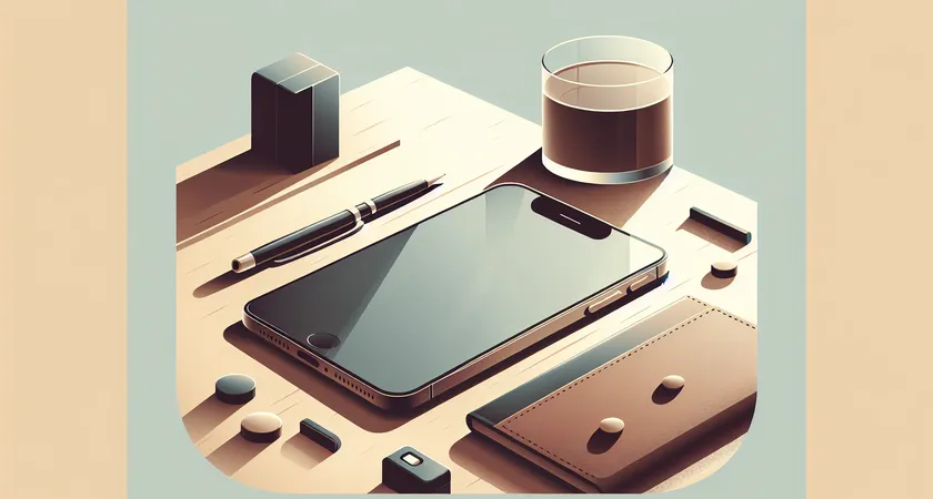 Un smartphone sur une table