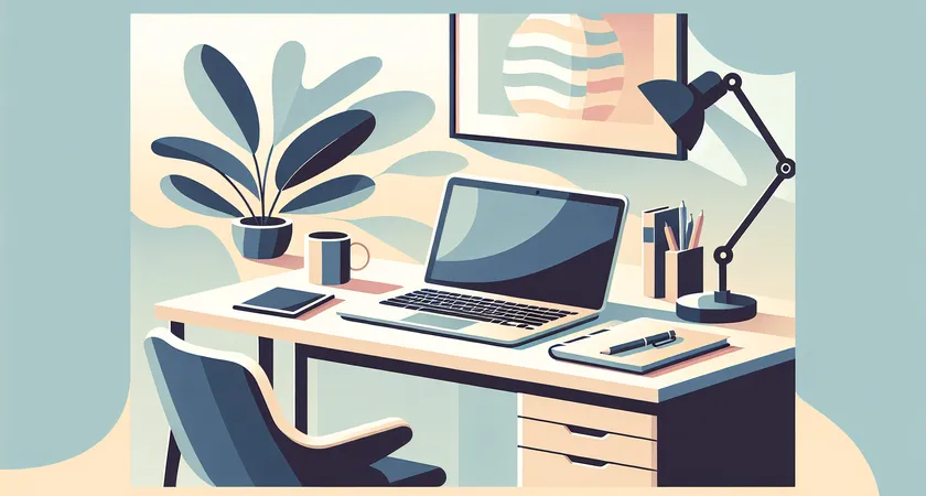 Un ordinateur portable sur un bureau