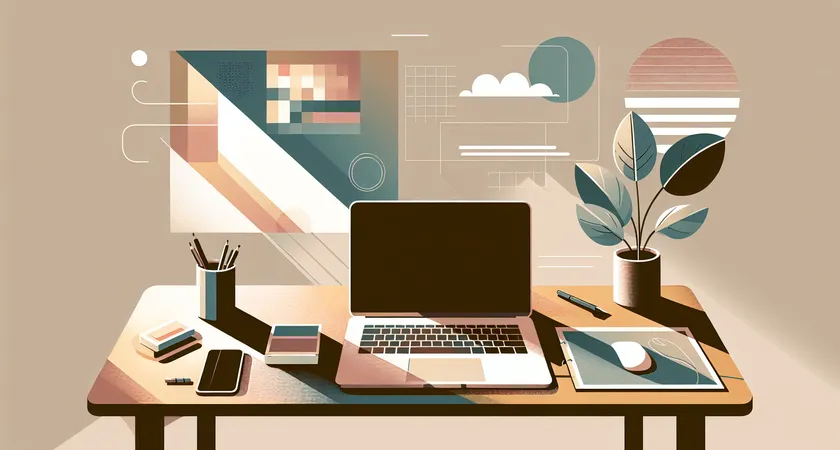 Un ordinateur portable sur un bureau