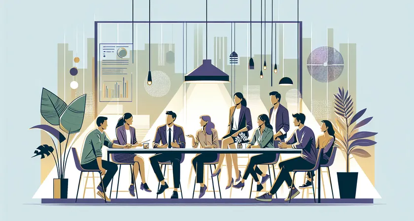 Des personnes en réunion dans un espace de coworking