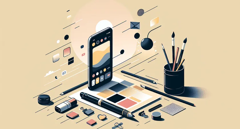 Un smartphone sur une table