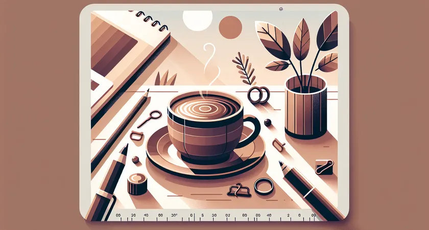 Un café sur un bureau