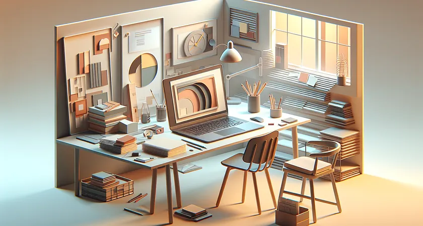 Un ordinateur portable sur un bureau