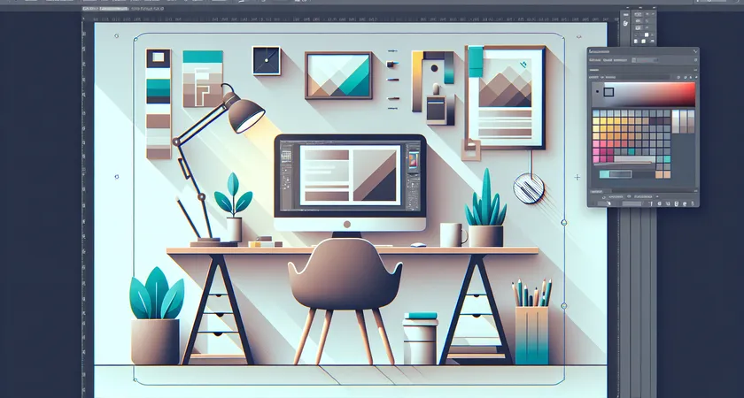 Un bureau moderne avec un ordinateur