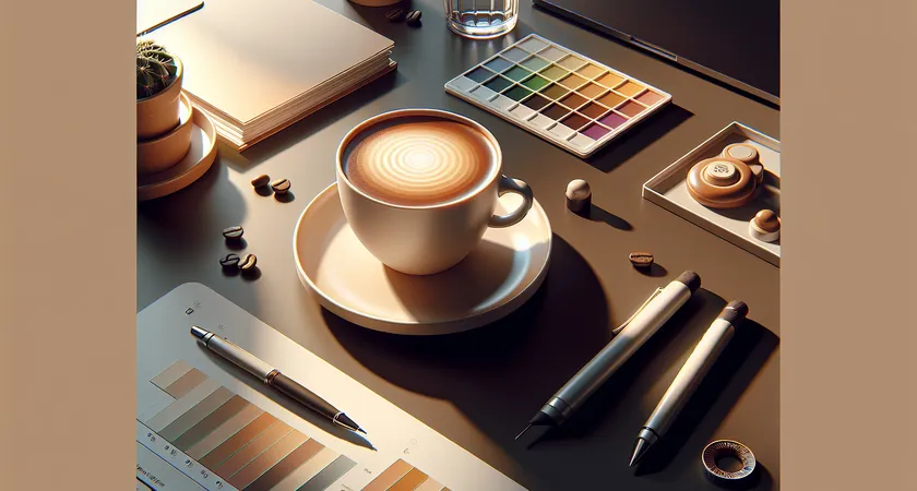 Un café sur un bureau