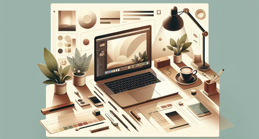 Un ordinateur portable sur un bureau