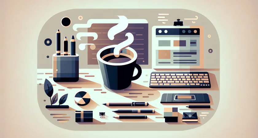 Un café sur un bureau