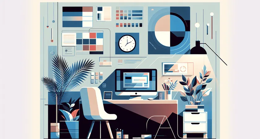 Un bureau moderne avec un ordinateur