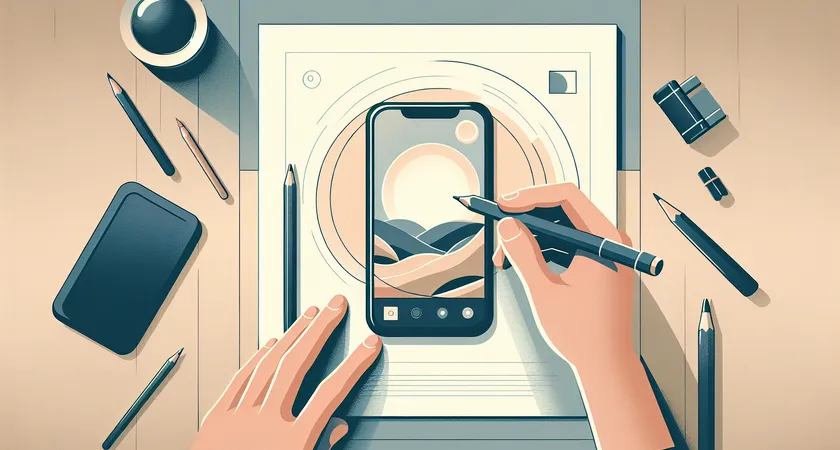 Un smartphone sur une table