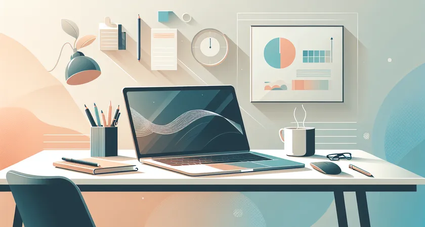 Un ordinateur portable sur un bureau