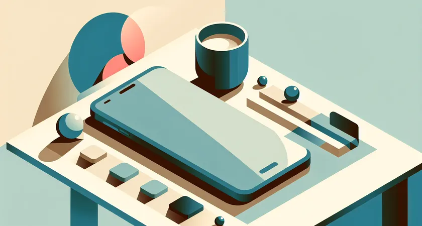 Un smartphone sur une table