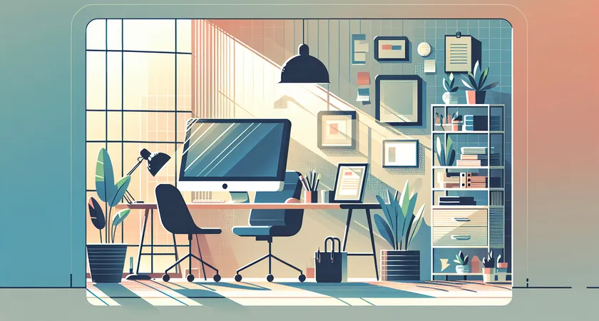 Un bureau moderne avec un ordinateur