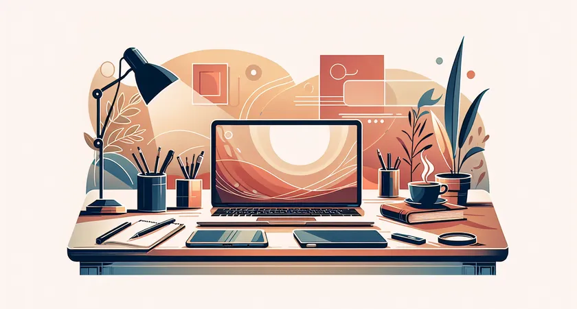 Un ordinateur portable sur un bureau