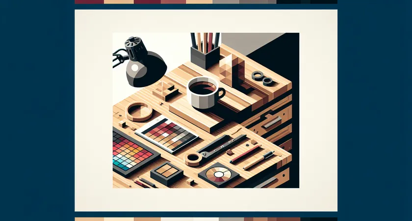 A coffee cup on a wooden office desk