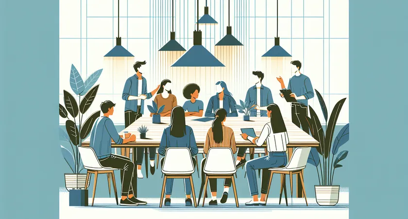 Des personnes en réunion dans un espace de coworking