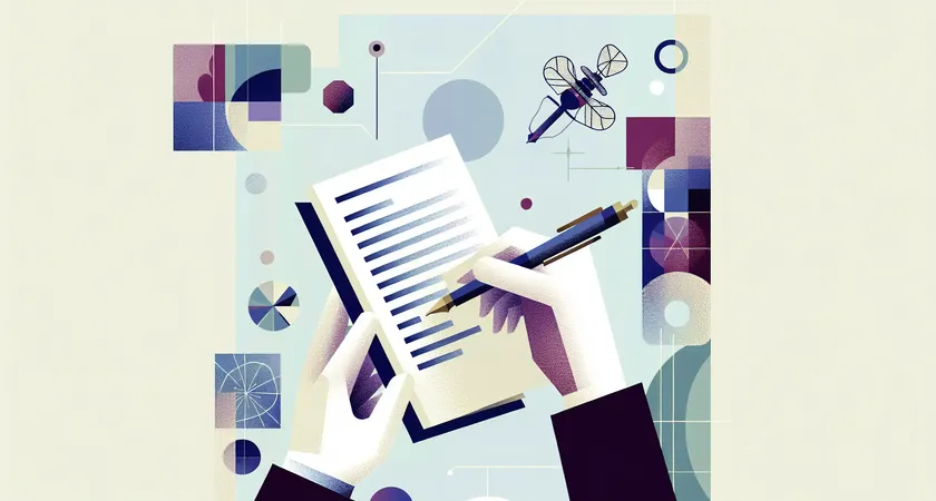 Une main tenant un stylo