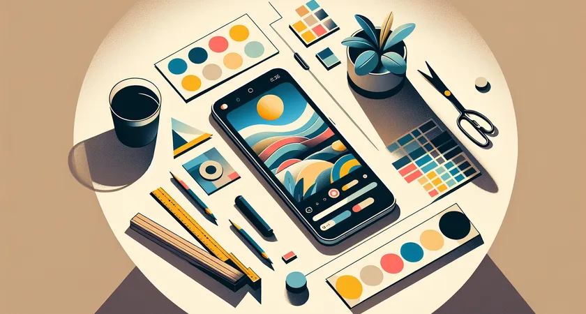 Un smartphone sur une table