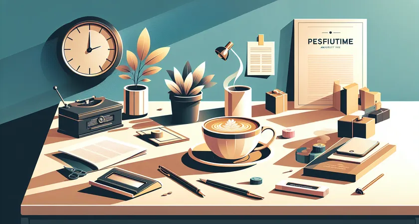 Un café sur un bureau