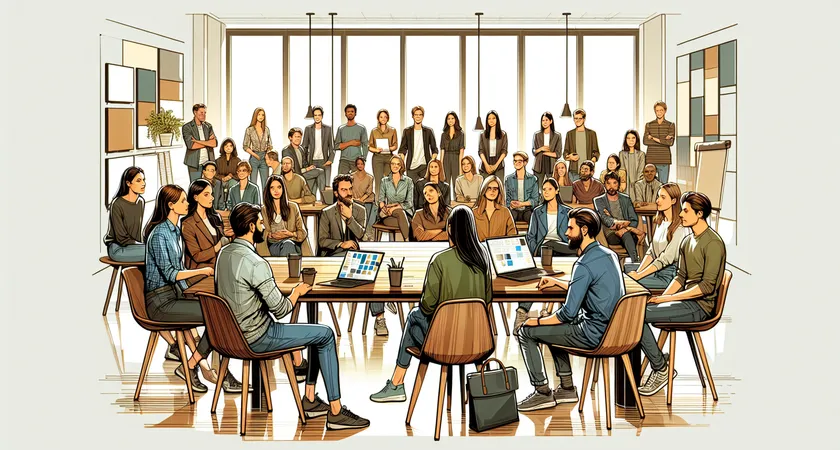 Des personnes en réunion dans un espace de coworking