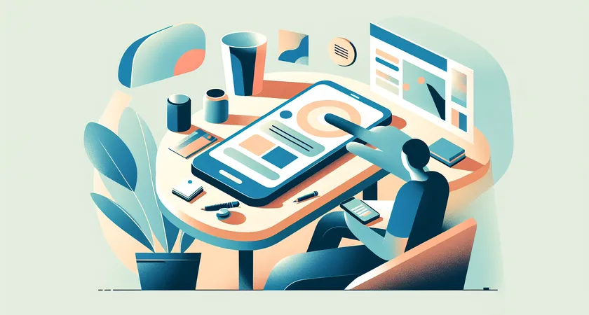 Un smartphone sur une table