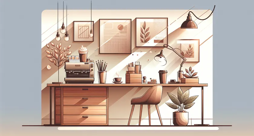 Un café sur un bureau