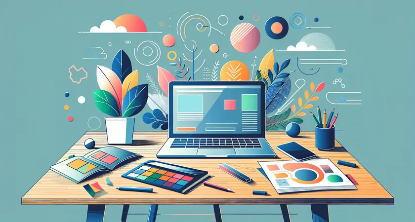 Un ordinateur portable sur un bureau