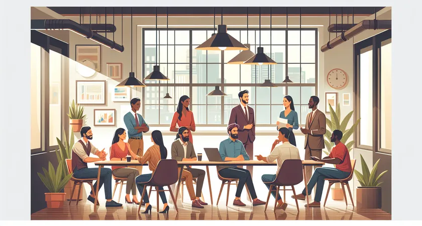 Des personnes en réunion dans un espace de coworking