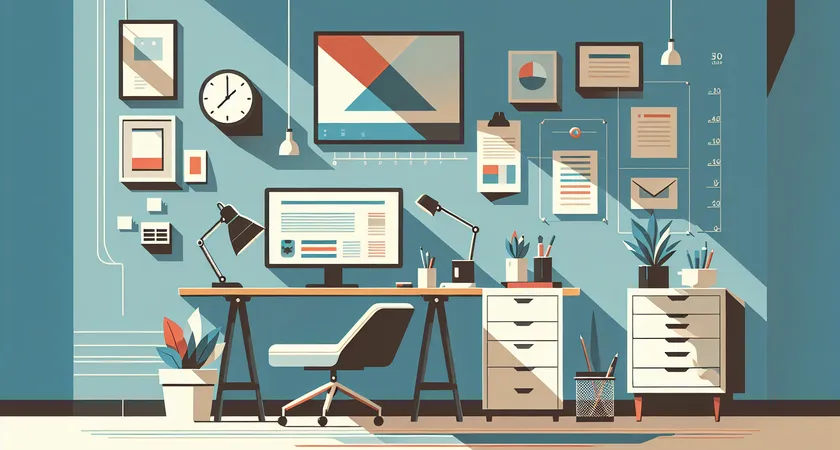 Un bureau moderne avec un ordinateur