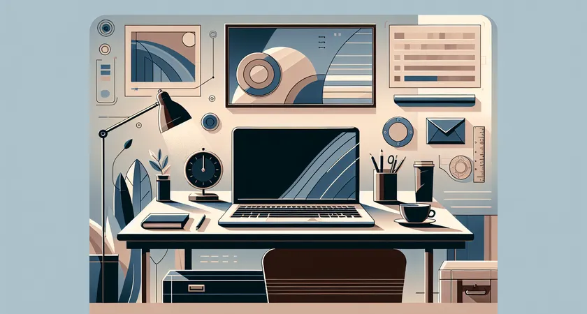 Un ordinateur portable sur un bureau