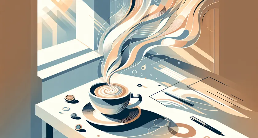 Un café sur un bureau