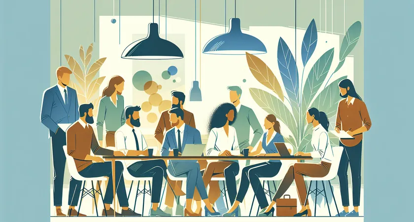 People in a meeting in a coworking space