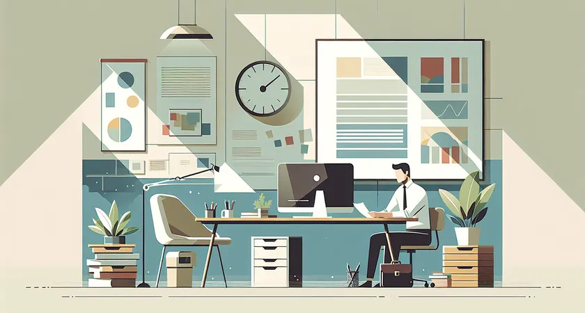 Un bureau moderne avec un ordinateur