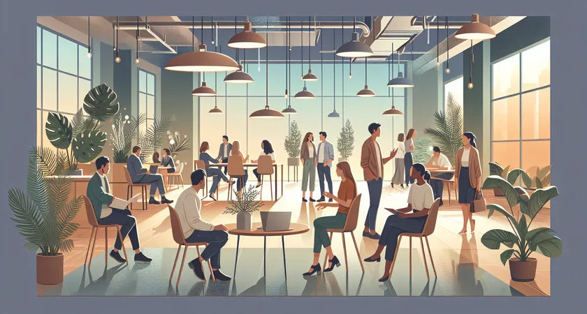 Des personnes en réunion dans un espace de coworking