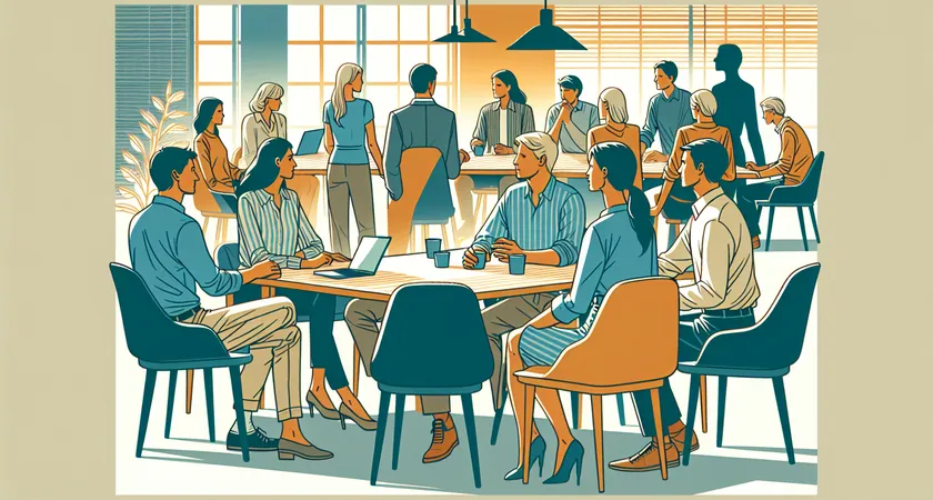 Des personnes en réunion dans un espace de coworking